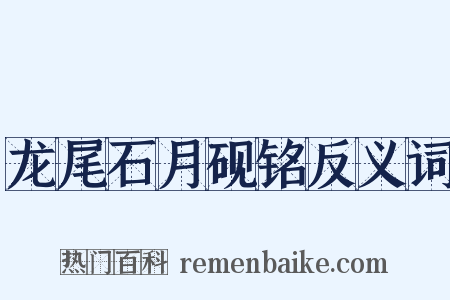 龙尾石月砚铭反义词是什么意思的图片